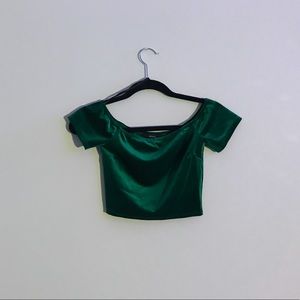 Green crop top